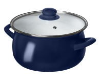Altom Garnek emaliowany 22 cm 3,5 l pokrywka granat indukcja - 1611114 - zdjęcie 3